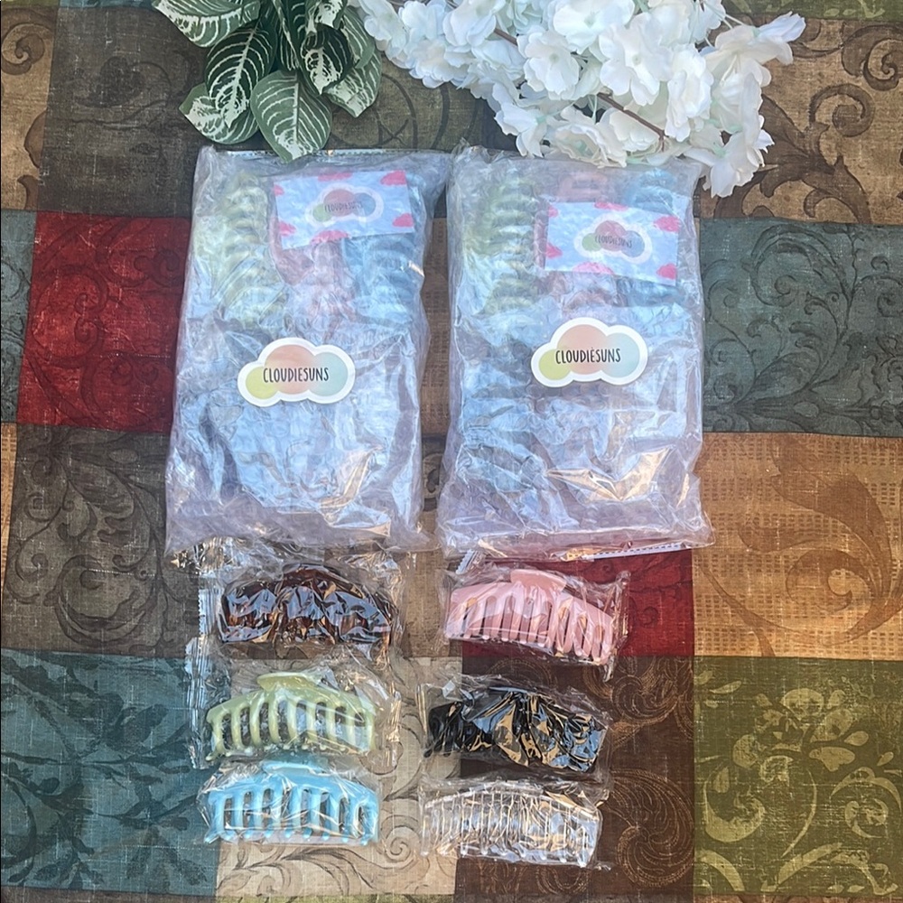 Pink and Blue Hair Accessories Set